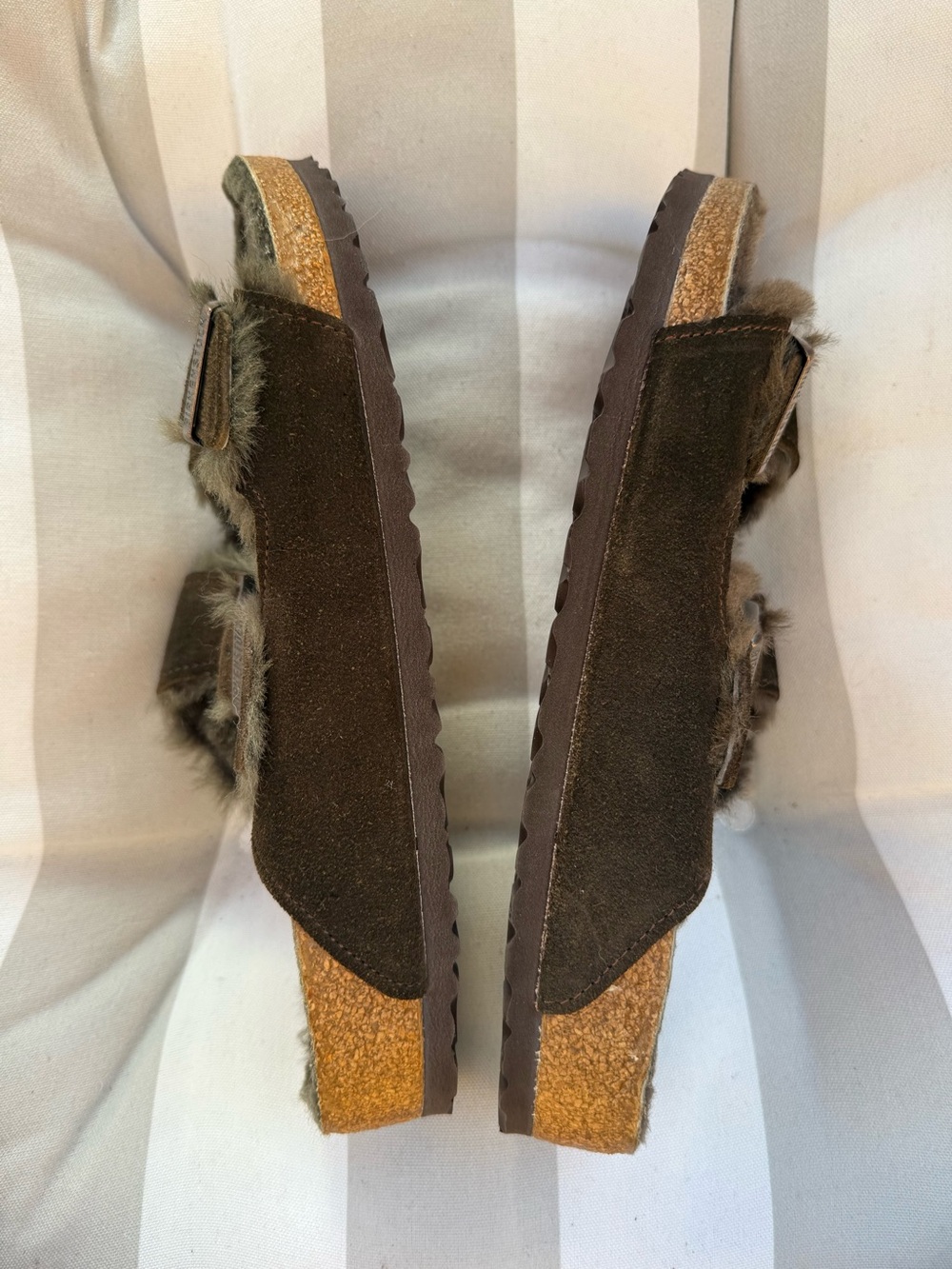 NIB BIRKENSTOCK Arizona Shearling - Mocha Brown - Size 42 - Brand New Never Worn - Picture 3 of 7